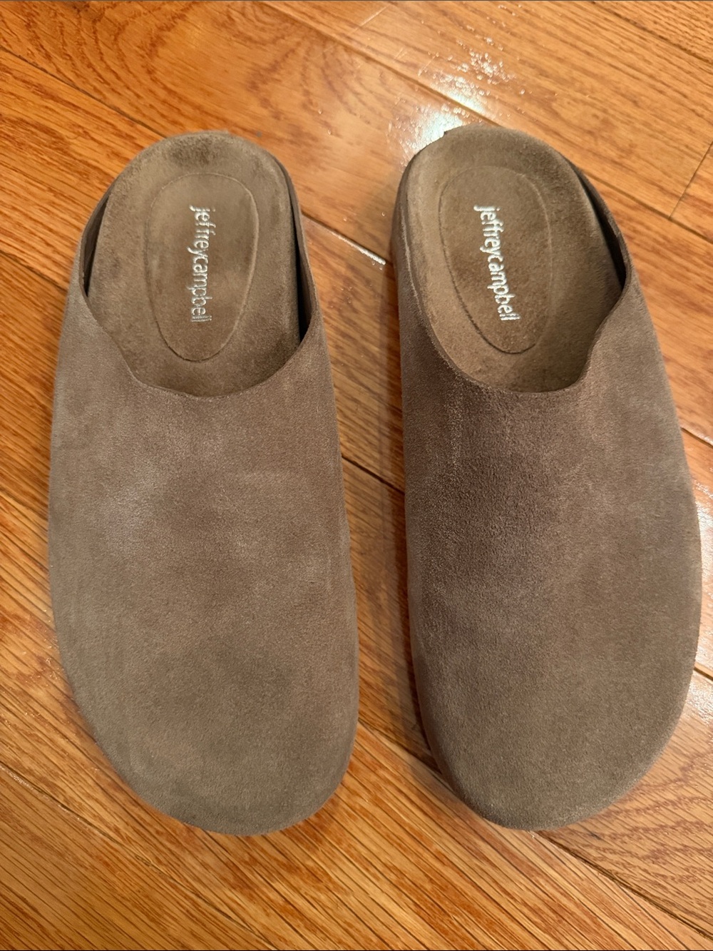 Jeffrey Campbell suede mules